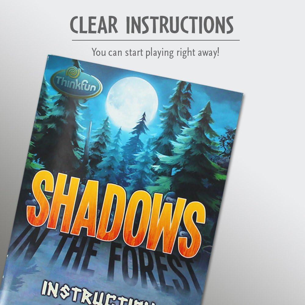 ThinkFun Shadows in The Forest – Unique Play-in-The-Dark Board Game | Ideal for Kids and Adults | Stimulating Brain Teaser | Innovative Gameplay(Standard)