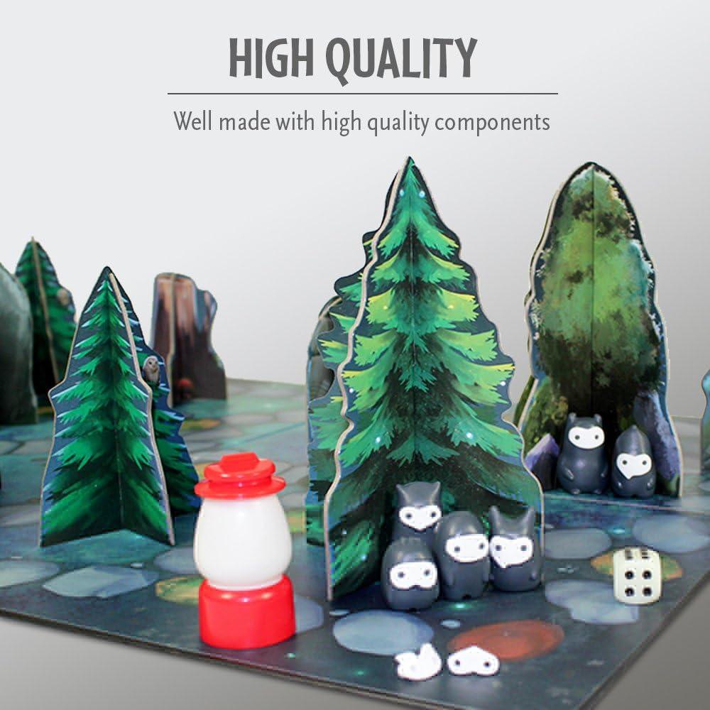 ThinkFun Shadows in The Forest – Unique Play-in-The-Dark Board Game | Ideal for Kids and Adults | Stimulating Brain Teaser | Innovative Gameplay(Standard)