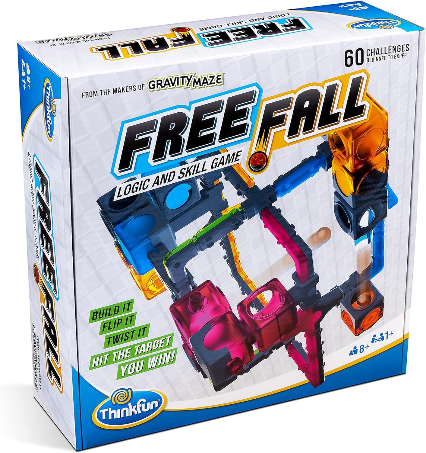 ThinkFun Freefall – Logic-Based Marble Maze Game | Skill Enhancing | Fun for Kids, Teens, Adults | Mind-Stimulating Puzzles | Single or Multiplayer
