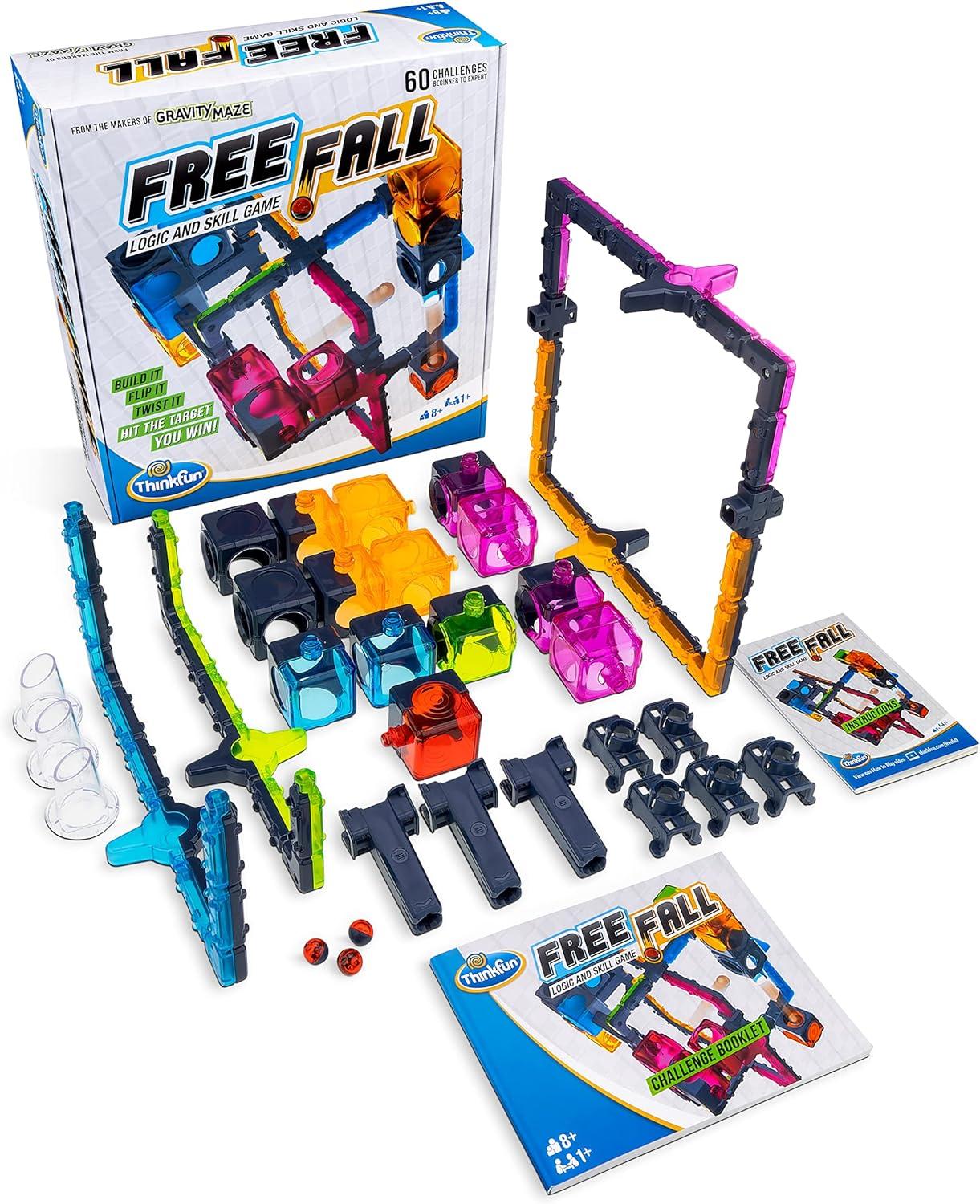 ThinkFun Freefall – Logic-Based Marble Maze Game | Skill Enhancing | Fun for Kids, Teens, Adults | Mind-Stimulating Puzzles | Single or Multiplayer