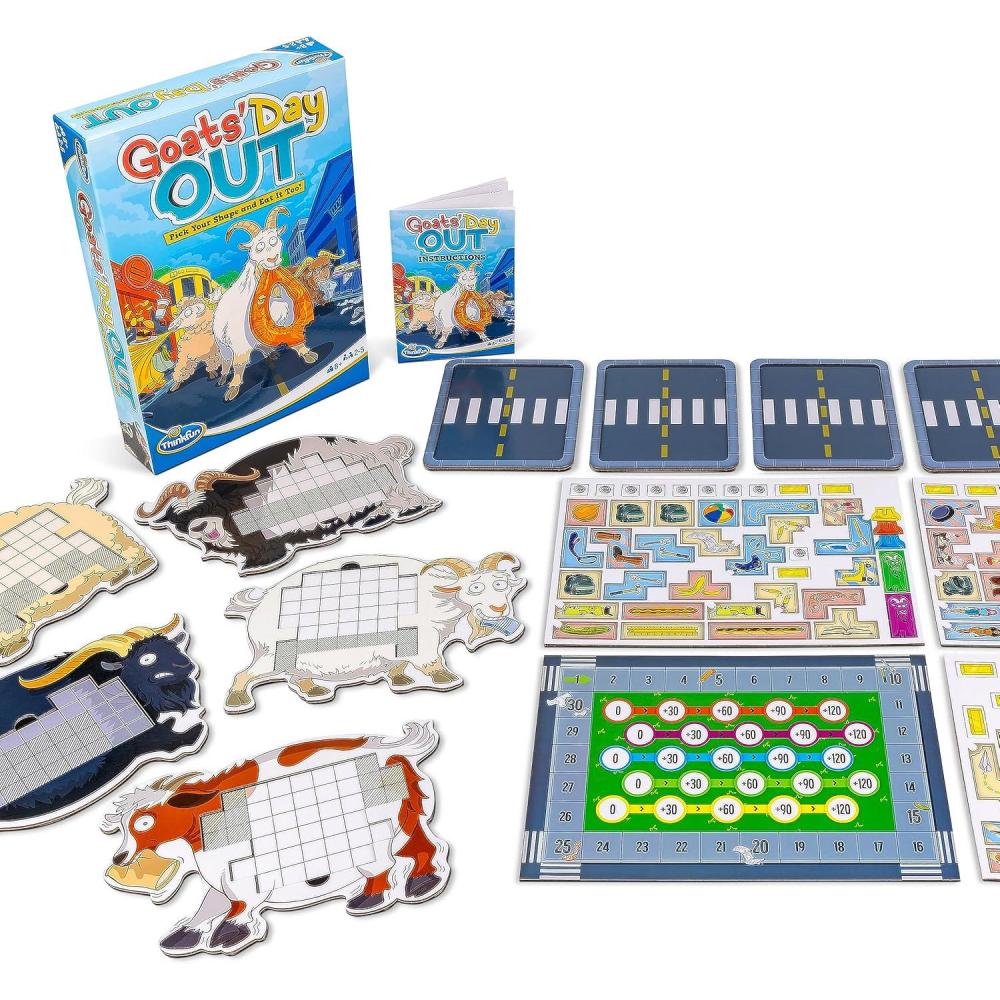 ThinkFun Goats’ Day Out: A Hilarious Addictive Chaotic Goat Themed Board Game