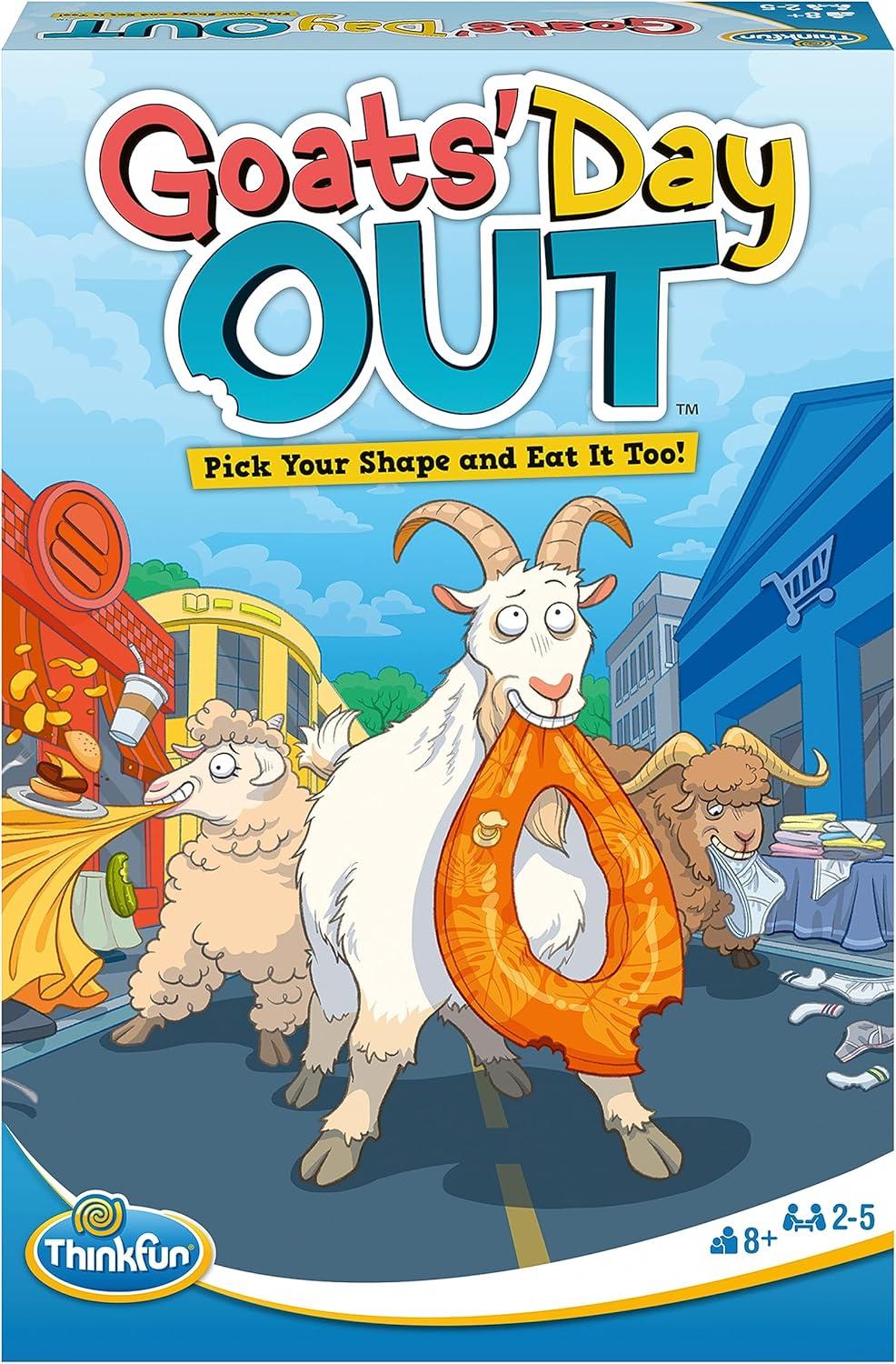 ThinkFun Goats’ Day Out: A Hilarious Addictive Chaotic Goat Themed Board Game