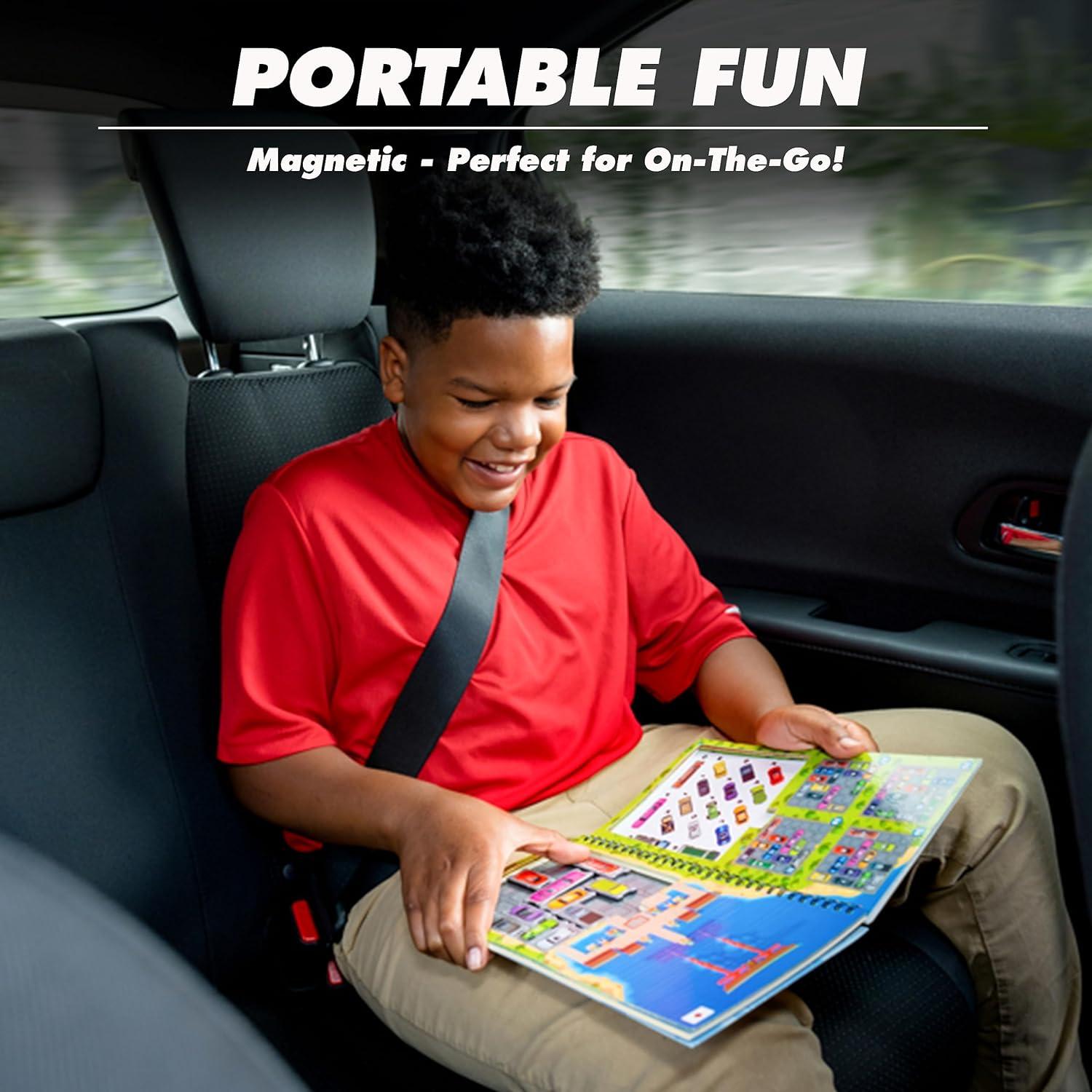 ThinkFun Rush Hour World Tour Magnetic Travel Puzzle – Embark on a Global Adventure of Logic and Strategy in a Compact Travel Edition