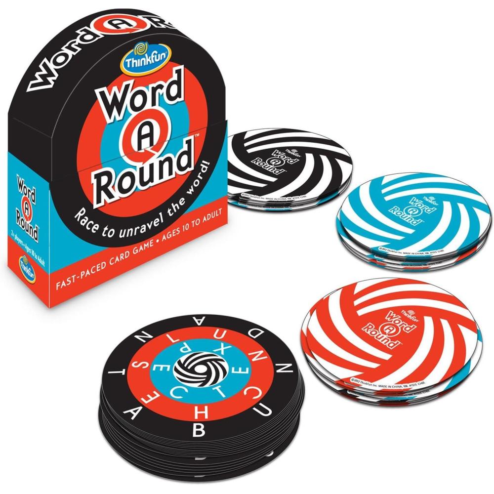 ThinkFun Word A Round Game – Engaging Vocabulary Builder for Teens and Adults | Quick-Paced Word Identification | Educational Fun | Recognized for Excellence in Play and Language Advancement(Word A Round)