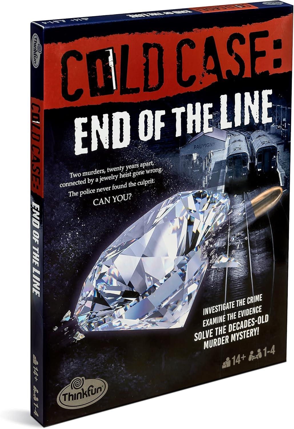 ThinkFun Cold Case: End of The Line – Exciting Murder Mystery Game | Promotes Deductive Reasoning & Critical Thinking | Ideal for Group Play or Solo Puzzle Solving | Suitable for Ages 14+