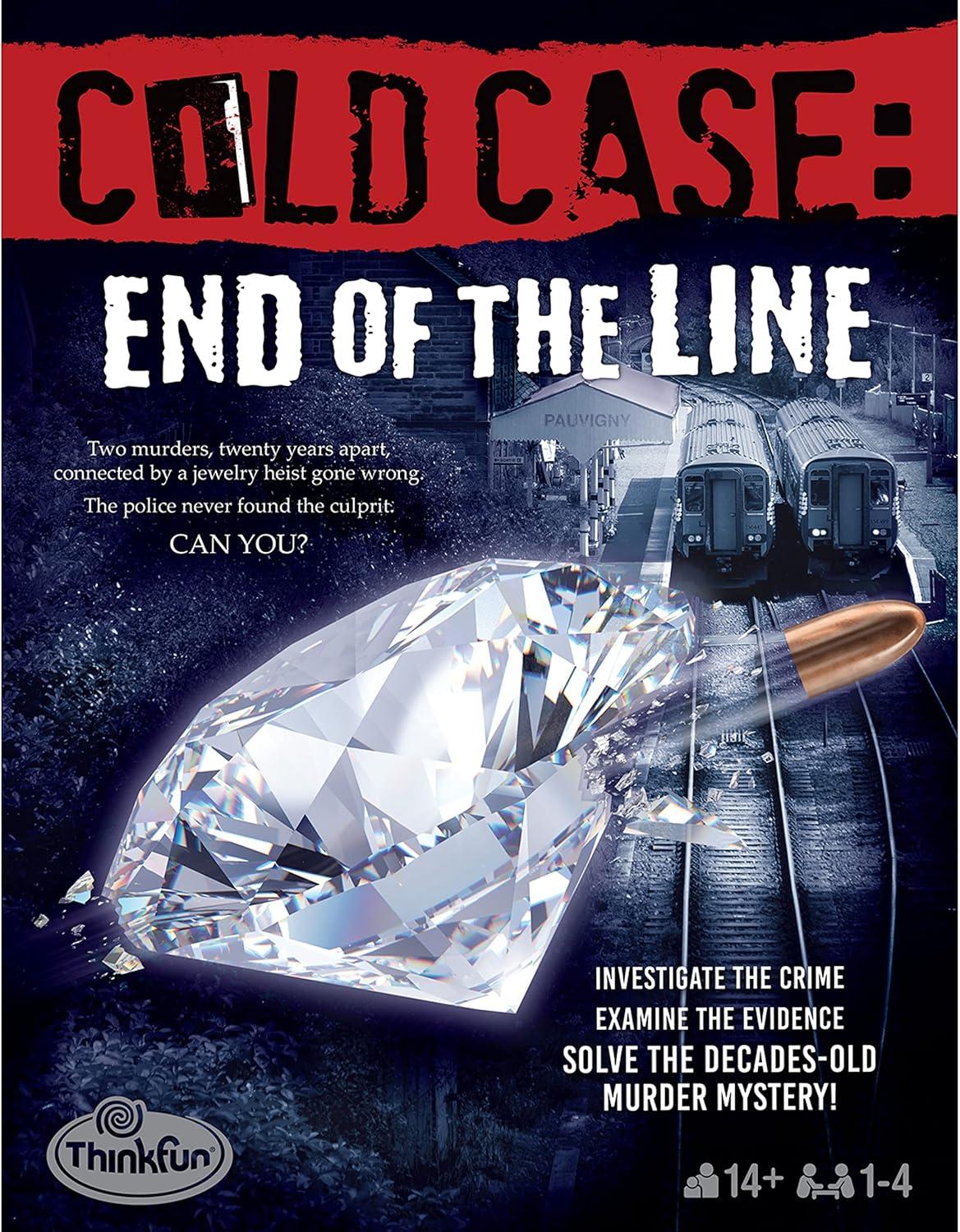 ThinkFun Cold Case: End of The Line – Exciting Murder Mystery Game | Promotes Deductive Reasoning & Critical Thinking | Ideal for Group Play or Solo Puzzle Solving | Suitable for Ages 14+