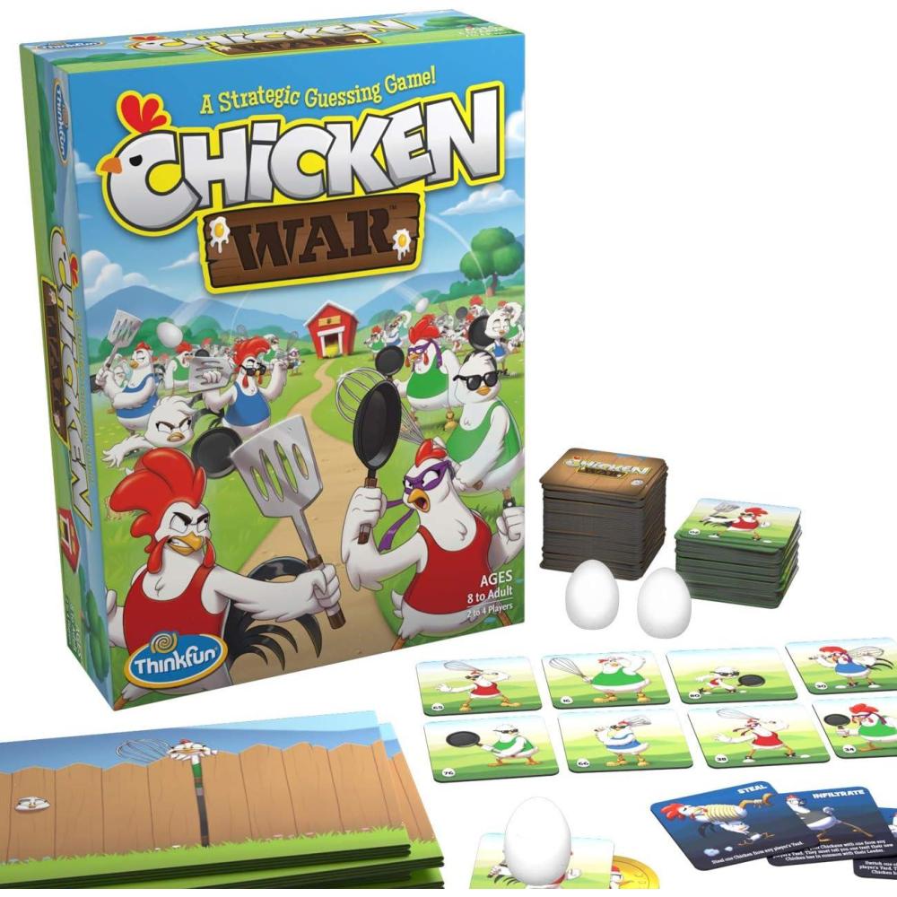 ThinkFun Chicken War Game – A Strategic Board Game with a Fun Theme and Hilarious Artwork, Perfect for Game Nights