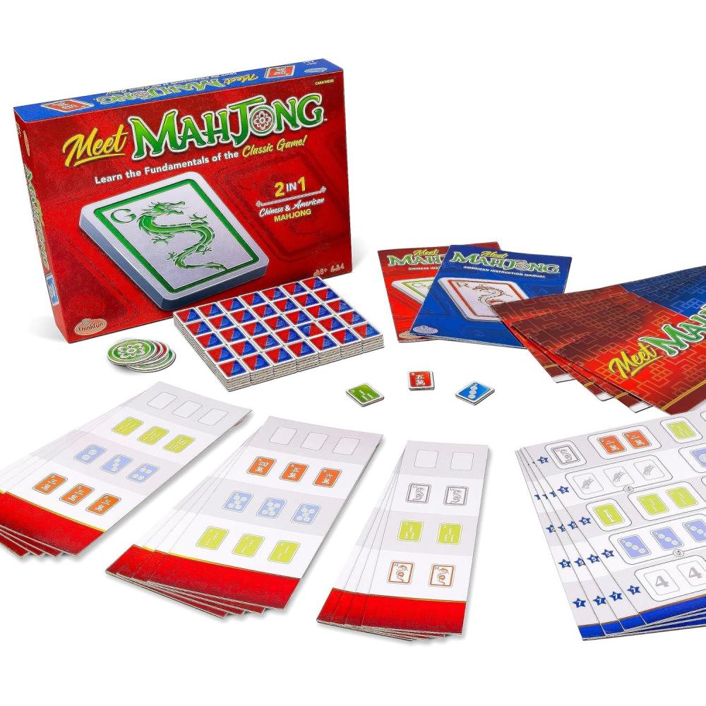 ThinkFun Meet Mahjong – The Engaging Family Board Game for 4 | Teaches Basics of Mahjong | Perfect for Adults and Kids | Enhances Memory and Cognitive Skills