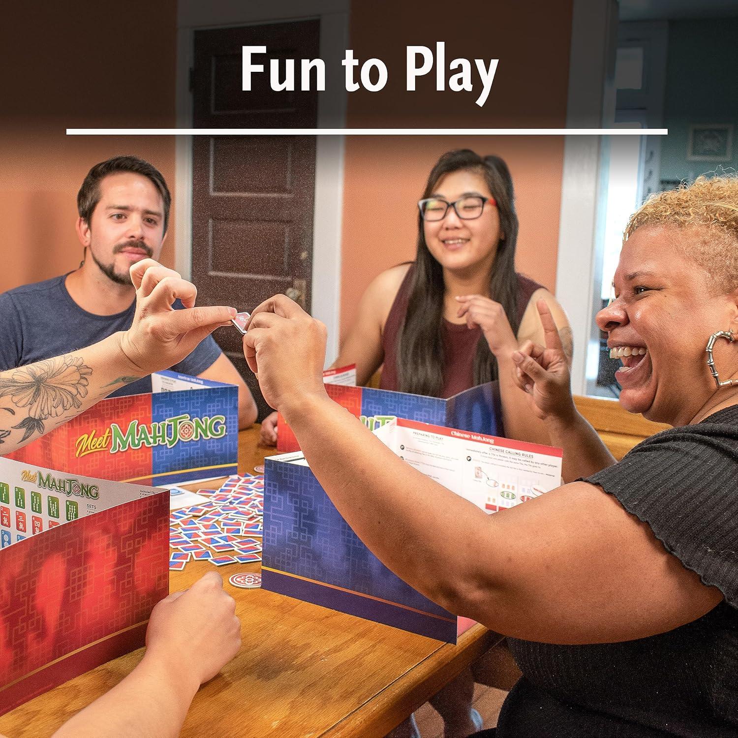 ThinkFun Meet Mahjong – The Engaging Family Board Game for 4 | Teaches Basics of Mahjong | Perfect for Adults and Kids | Enhances Memory and Cognitive Skills