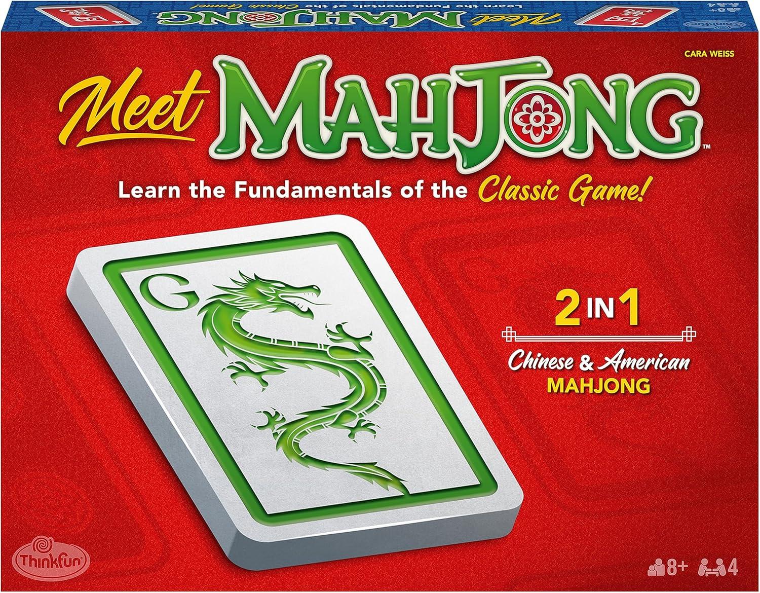 ThinkFun Meet Mahjong – The Engaging Family Board Game for 4 | Teaches Basics of Mahjong | Perfect for Adults and Kids | Enhances Memory and Cognitive Skills