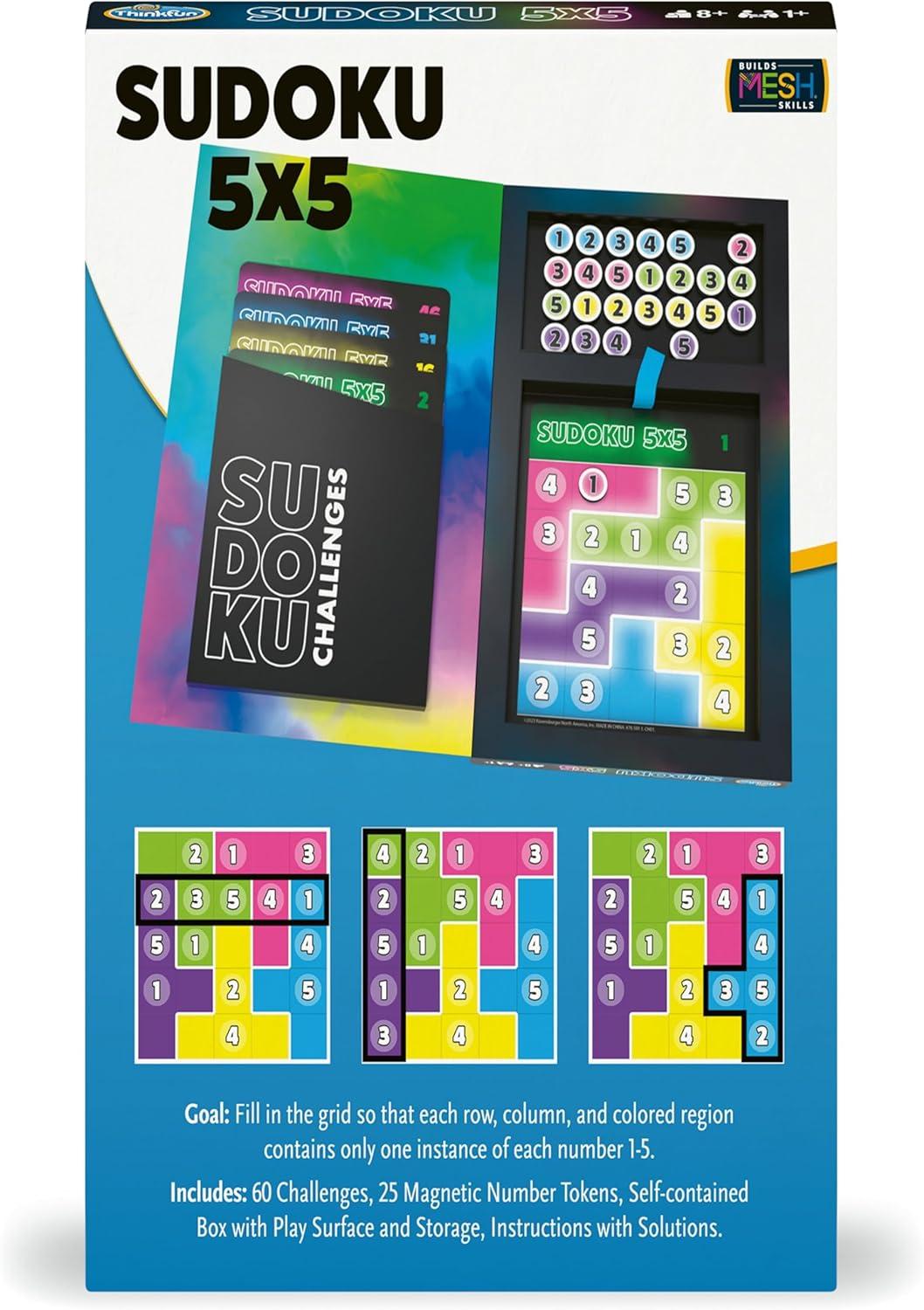 ThinkFun Sudoku 5×5 Magnetic Travel Puzzle
