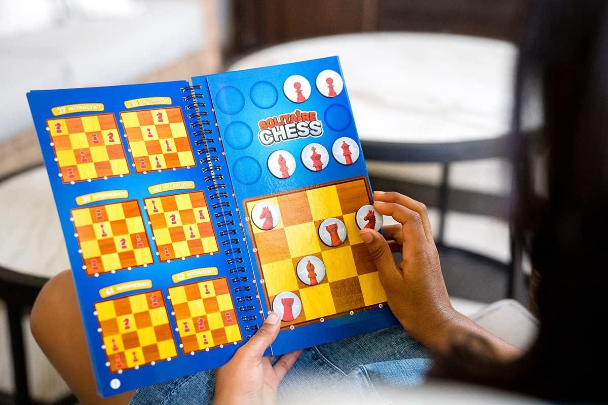 ThinkFun Solitaire Chess Magnetic Travel Puzzle – Engaging Logic Game & STEM Toy for Kids & Adults | Enhances Problem-Solving & Strategic Thinking | Ideal for Age 8 and Up | Travel-Friendly Design