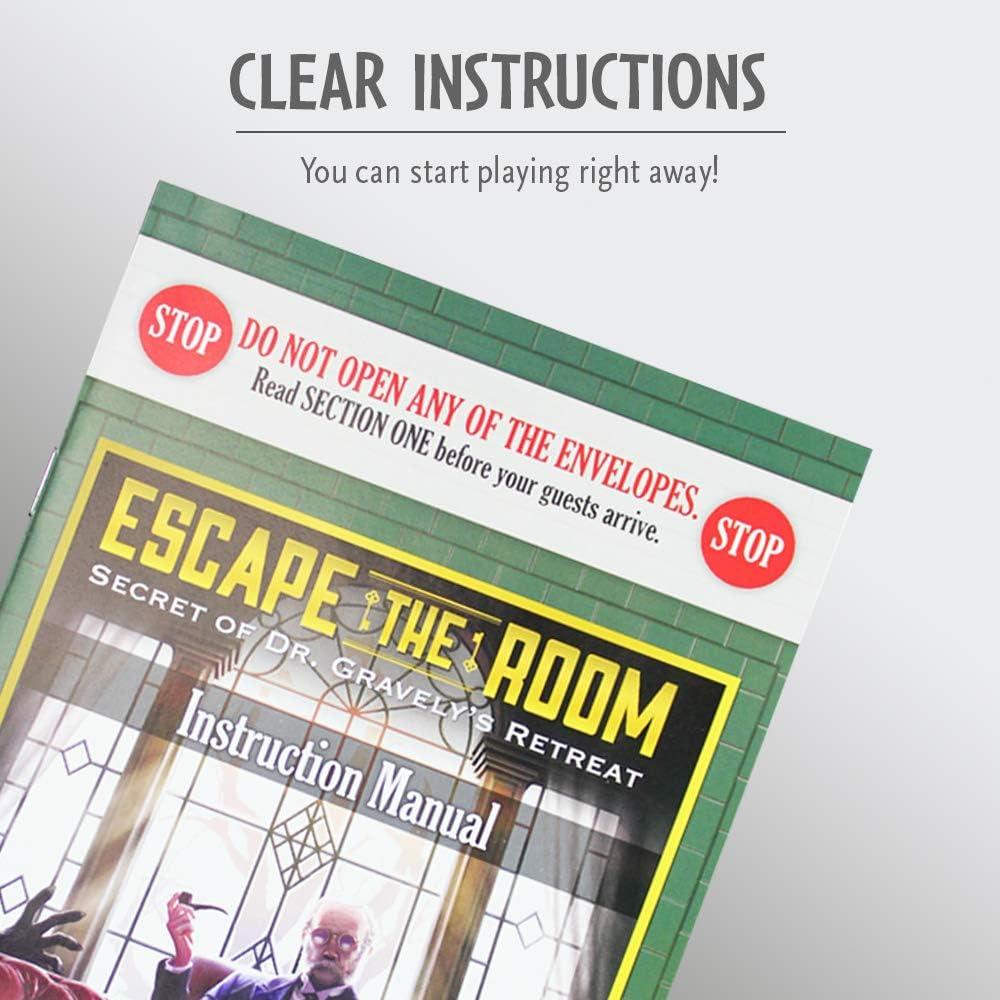 ThinkFun Escape The Room Secret of Dr. Gravely’s Retreat – an Escape Room Experience in a Box for Age 13 and Up