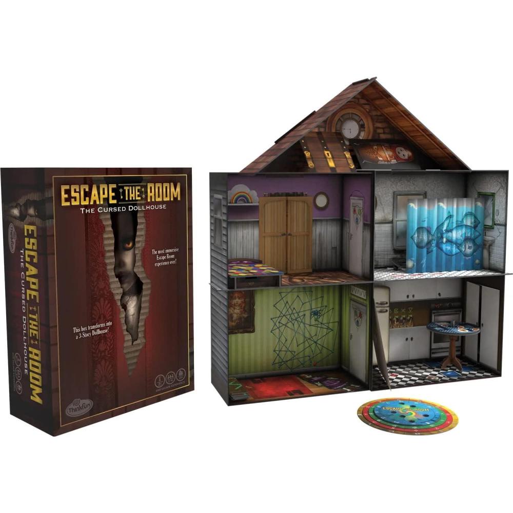 ThinkFun Escape the Room The Cursed Dollhouse – An Escape Room Experience in a Box for Ages 13 and Up (7353)