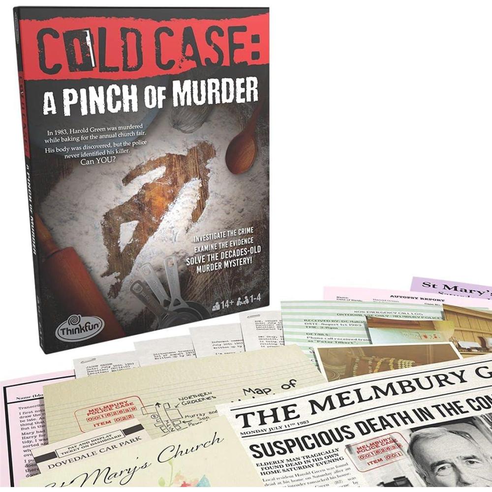 ThinkFun Cold Case: A Pinch of Murder – A Murder Mystery Game in a Box for Ages 14 and Up