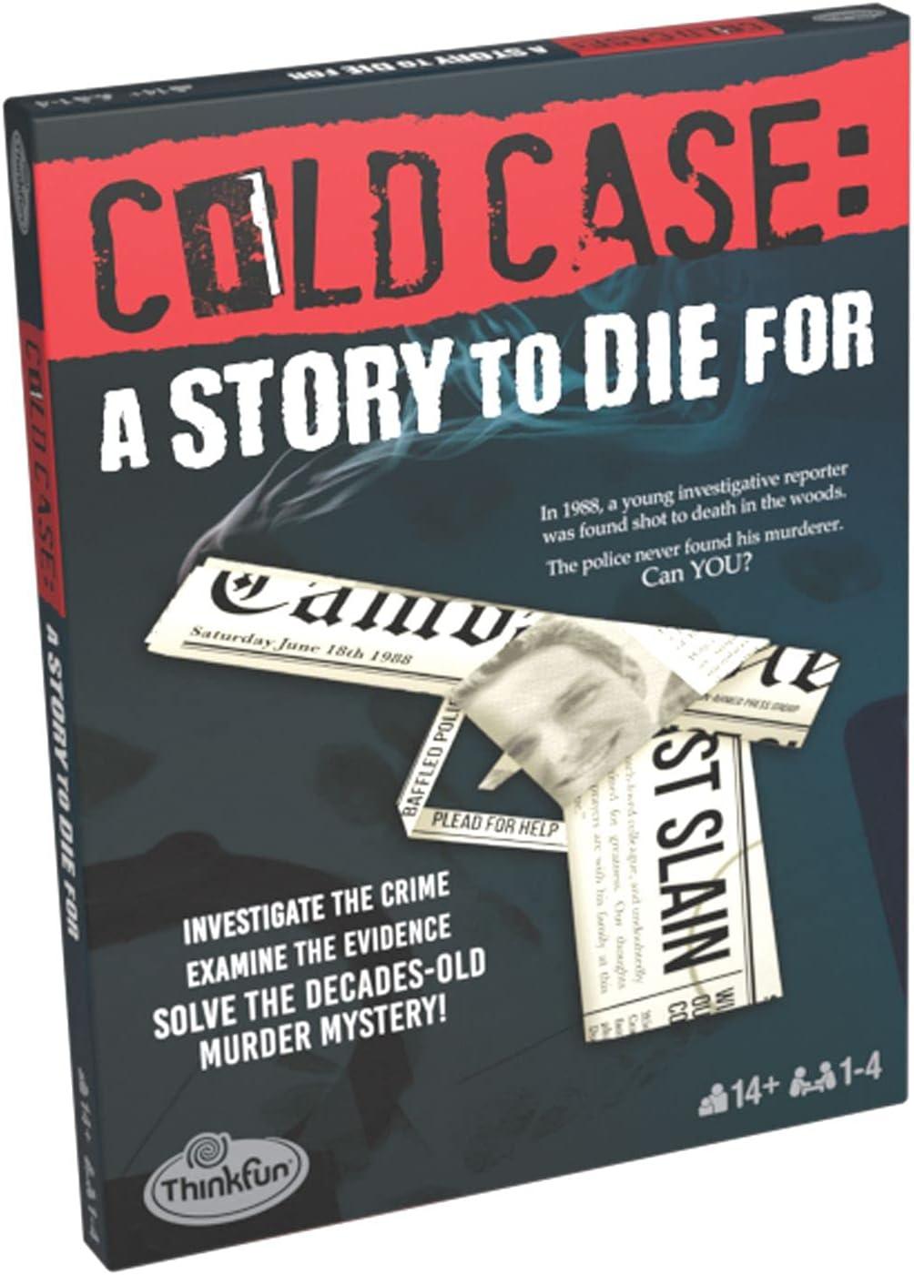 ThinkFun Cold Case: A Story to Die for – Interactive Murder Mystery Game | Engaging Storyline | Brain-Teasing Puzzles | Ideal for Teens and Adults | Perfect for Group Play